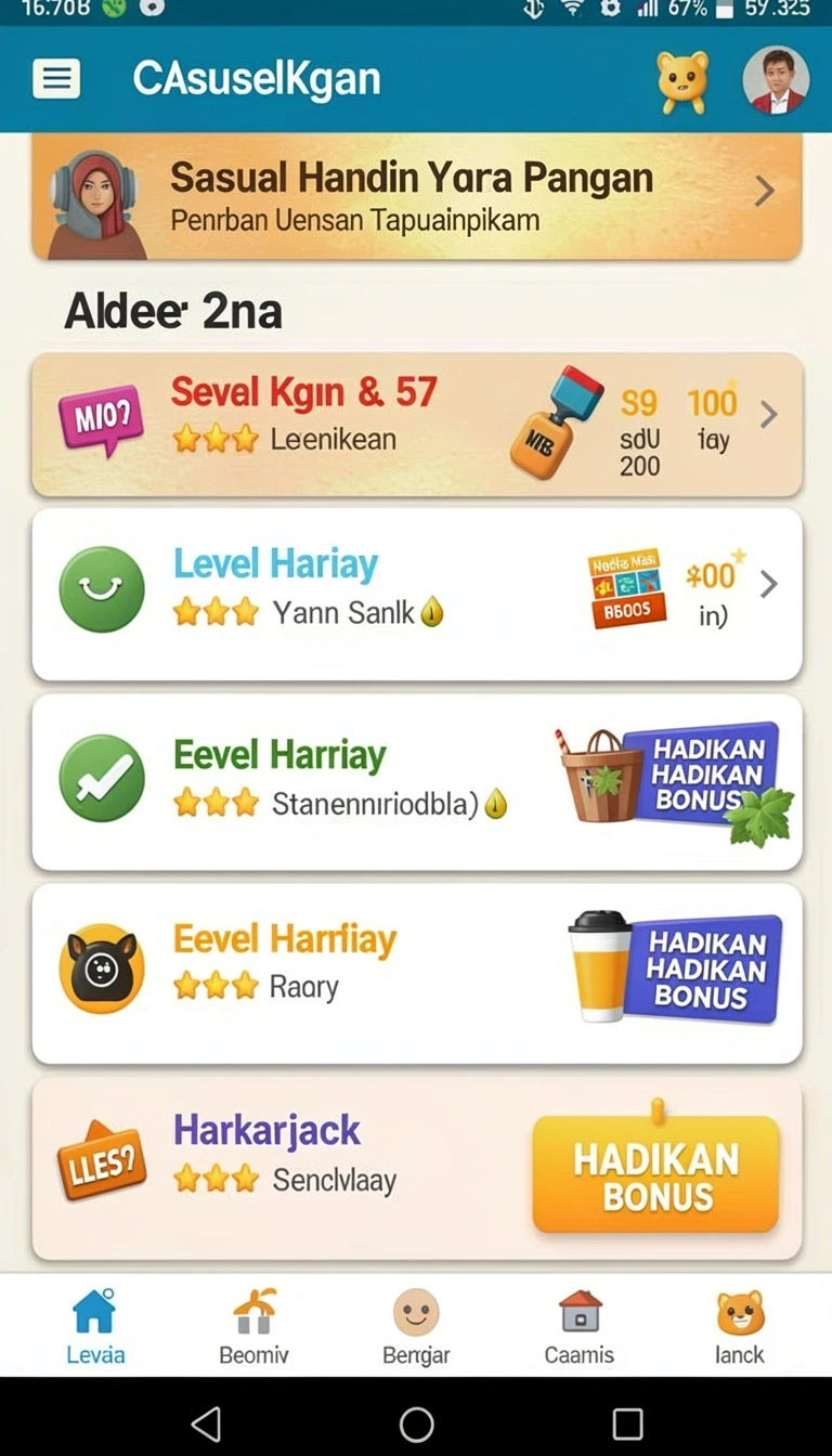 Beragam pilihan permainan menarik dalam aplikasi Panduan Instalasi Aplikasi bosswin168 di Android.